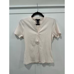 Robertson & Rodeo Ribbed Shirt Sleeve Henley Top Size S